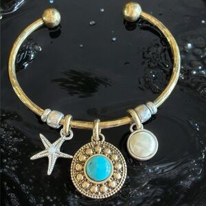 Lucky Brand Gold and Silver Charm Bracelet